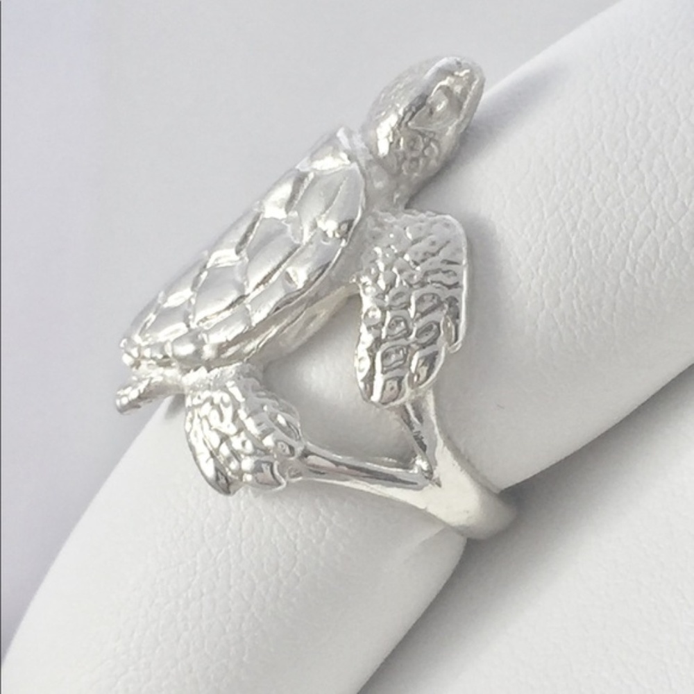 NWT, .925 ring baby sea turtle ring handmade by me - Picture 2 of 7
